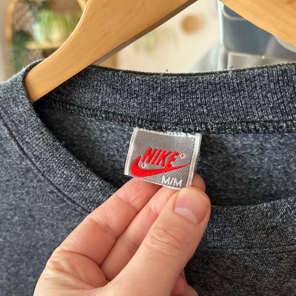 Vintage 80s Nike Air crewneck hoodie sweater sweatshirt Jordan grey tag infrared - Picture 4 of 16